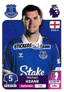 Sticker Michael Keane - English Premier League 2023-2024
 - Panini