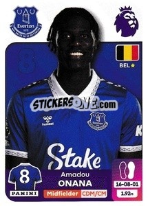 Sticker Amadou Onana - English Premier League 2023-2024
 - Panini