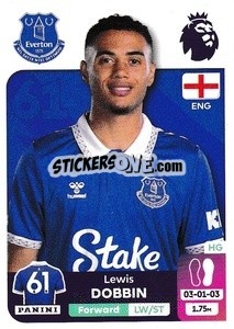 Cromo Lewis Dobbin - English Premier League 2023-2024
 n. 276 - Panini