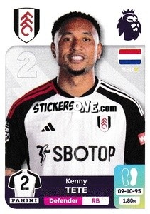 Sticker Kenny Tete - English Premier League 2023-2024
 n. 287 - Panini