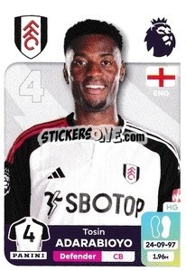 Sticker Tosin Adarabioyo - English Premier League 2023-2024
 n. 289 - Panini