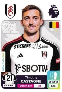Sticker Timothy Castagne - English Premier League 2023-2024
 n. 291 - Panini