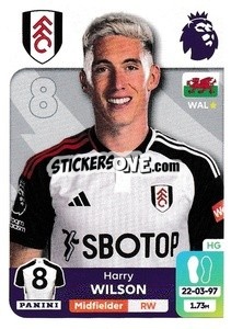 Sticker Harry Wilson - English Premier League 2023-2024
 n. 295 - Panini