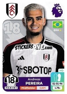 Sticker Andreas Pereira - English Premier League 2023-2024
 n. 297 - Panini