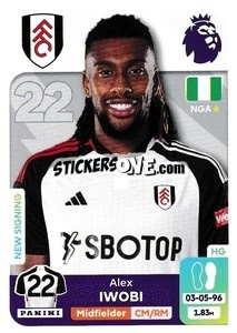 Sticker Alex Iwobi - English Premier League 2023-2024
 n. 298 - Panini