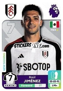 Cromo Raúl Jiménez - English Premier League 2023-2024
 - Panini