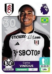 Sticker Carlos Vinícius - English Premier League 2023-2024
 n. 305 - Panini