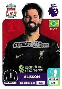 Sticker Álisson Becker - English Premier League 2023-2024
 - Panini
