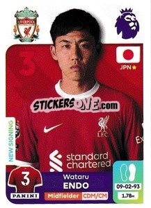 Sticker Wataru Endo - English Premier League 2023-2024
 n. 356 - Panini