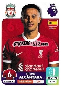 Sticker Thiago Alcântara - English Premier League 2023-2024
 n. 357 - Panini