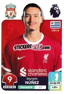Sticker Darwin Núñez - English Premier League 2023-2024
 n. 365 - Panini