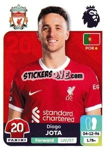 Cromo Diogo Jota - English Premier League 2023-2024
 - Panini