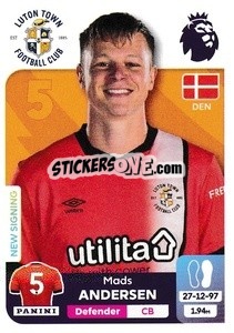 Cromo Mads Juel Andersen - English Premier League 2023-2024
 - Panini