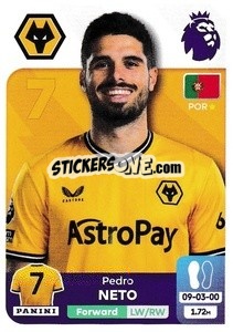 Sticker Pedro Neto - English Premier League 2023-2024
 n. 625 - Panini