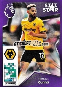 Cromo Matheus Cunha (Stat Stars) - English Premier League 2023-2024
 - Panini