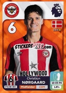Sticker Christian Nørgaard - English Premier League 2023-2024
 n. 120o - Panini