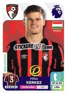 Sticker Milos Kerkez - English Premier League 2023-2024
 - Panini
