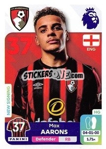 Cromo Max Aarons - English Premier League 2023-2024
 - Panini