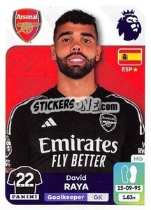Sticker David Raya - English Premier League 2023-2024
 n. 54 - Panini