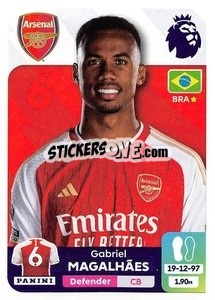 Sticker Gabriel Magalhães - English Premier League 2023-2024
 n. 57 - Panini
