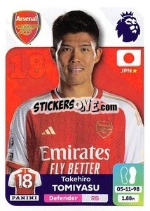 Sticker Takehiro Tomiyasu - English Premier League 2023-2024
 n. 60 - Panini