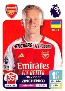 Sticker Oleksandr Zinchenko - English Premier League 2023-2024
 n. 61 - Panini