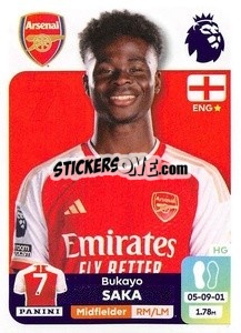 Sticker Bukayo Saka - English Premier League 2023-2024
 n. 63 - Panini