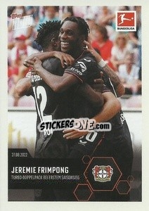 Cromo Jeremie Frimpong (Highlight der Saison 2022/23) - German Football Bundesliga 2023-2024 - Topps