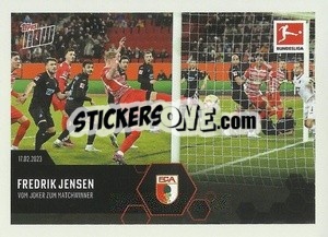 Sticker Fredrik Jensen (Highlight der Saison 2022/23) - German Football Bundesliga 2023-2024 - Topps