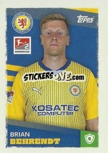 Sticker Brian Behrendt (Eintracht Braunschweig) - German Football Bundesliga 2023-2024 - Topps