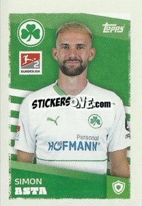 Sticker Simon Asta (SpVgg Greuther Fürth) - German Football Bundesliga 2023-2024 - Topps