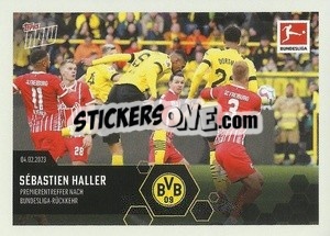 Sticker Sébastien Haller (Highlight der Saison 2022/23) - German Football Bundesliga 2023-2024 - Topps