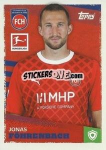 Sticker Jonas Föhrenbach - German Football Bundesliga 2023-2024 - Topps