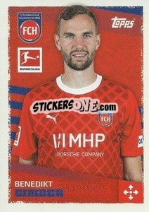 Sticker Benedikt Gimber - German Football Bundesliga 2023-2024 - Topps