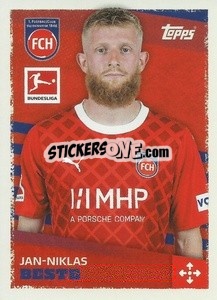 Sticker Jan-Niklas Beste - German Football Bundesliga 2023-2024 - Topps
