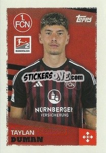 Sticker Taylan Duman (1.FC Nürnberg) - German Football Bundesliga 2023-2024 - Topps
