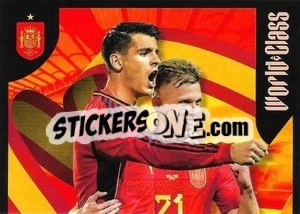 Sticker Álvaro Morata / Dani Olmo - FIFA World Class 2024
 - Panini