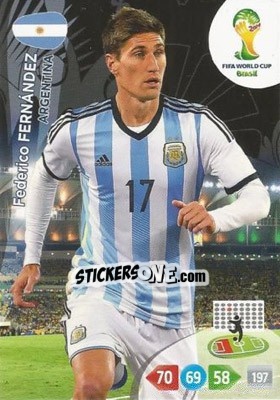 Sticker Federico Fernández - FIFA World Cup Brazil 2014. Adrenalyn XL - Panini