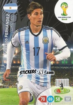 Cromo Federico Fernández - FIFA World Cup Brazil 2014. Adrenalyn XL - Panini