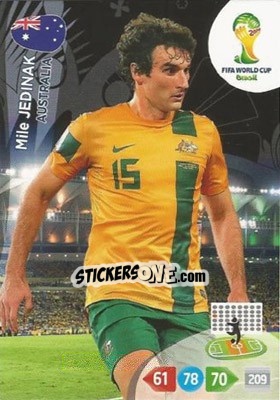 Sticker Mile Jedinak - FIFA World Cup Brazil 2014. Adrenalyn XL n. 21 - Panini