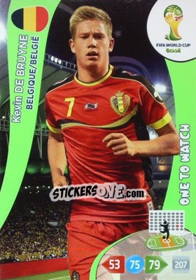 Sticker Kevin De Bruyne - FIFA World Cup Brazil 2014. Adrenalyn XL - Panini