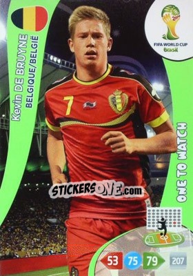 Sticker Kevin De Bruyne - FIFA World Cup Brazil 2014. Adrenalyn XL n. 31 - Panini