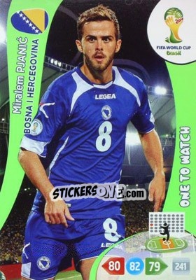 Sticker Miralem Pjanic - FIFA World Cup Brazil 2014. Adrenalyn XL n. 43 - Panini