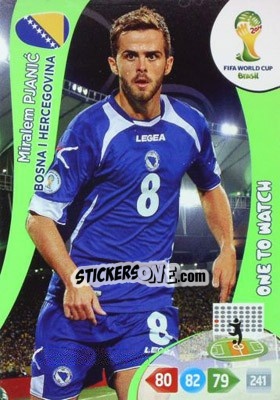 Cromo Miralem Pjanic - FIFA World Cup Brazil 2014. Adrenalyn XL - Panini