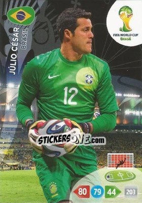 Cromo Júlio César - FIFA World Cup Brazil 2014. Adrenalyn XL - Panini