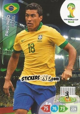 Sticker Paulinho - FIFA World Cup Brazil 2014. Adrenalyn XL n. 55 - Panini