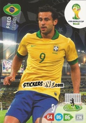 Figurina Fred - FIFA World Cup Brazil 2014. Adrenalyn XL - Panini