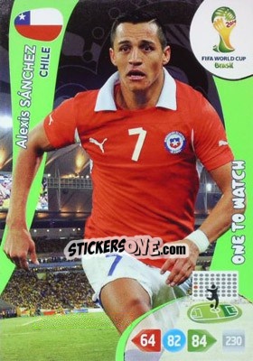 Sticker Alexis Sánchez - FIFA World Cup Brazil 2014. Adrenalyn XL - Panini