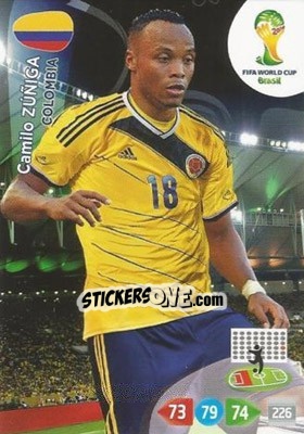 Figurina Camilo Zúñiga - FIFA World Cup Brazil 2014. Adrenalyn XL - Panini