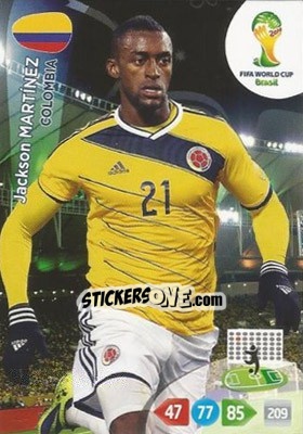 Figurina Jackson Martínez - FIFA World Cup Brazil 2014. Adrenalyn XL - Panini